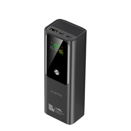 Premium 100W Fast Charging Power Bank with Digital Display | Dual Type-C & USB-A Output | POWER-17